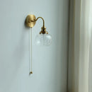 Axyaa Nordic LED Bathroom Mirror Light Copper Glass Wall Sconce