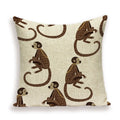 Axyaa Monkey Floral Pillow Cover - Vibrant Flower Vase Home Decor
