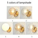 Axyaa Glass Ball Wall Lamp Black Copper Luxury Nordic Minimalist Design