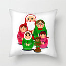 Axyaa Cartoon Doll Pattern Polyester Cushion Cover for Home Decor