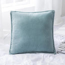 Chenille Cushion Cover with Fringe in Pink Grey Mustard Yellow for Home Sofa Bed Decor 45x45cm