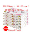 Axyaa 4/10pcs Thickened Vacuum Storage Bags with Hand Pump - Space Saving Organizer