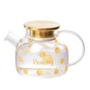 Axyaa Peach Glass Jug Kettle Set - Large Capacity Tea Maker & Juice Pitcher