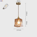 Axyaa Nordic Glass Copper Pendant Lights - Retro Vintage Style for Dinning Living Room