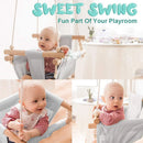 Axya Baby Canvas Swing Chair - Beige Rocking Child Seat for Indoors and Outdoors