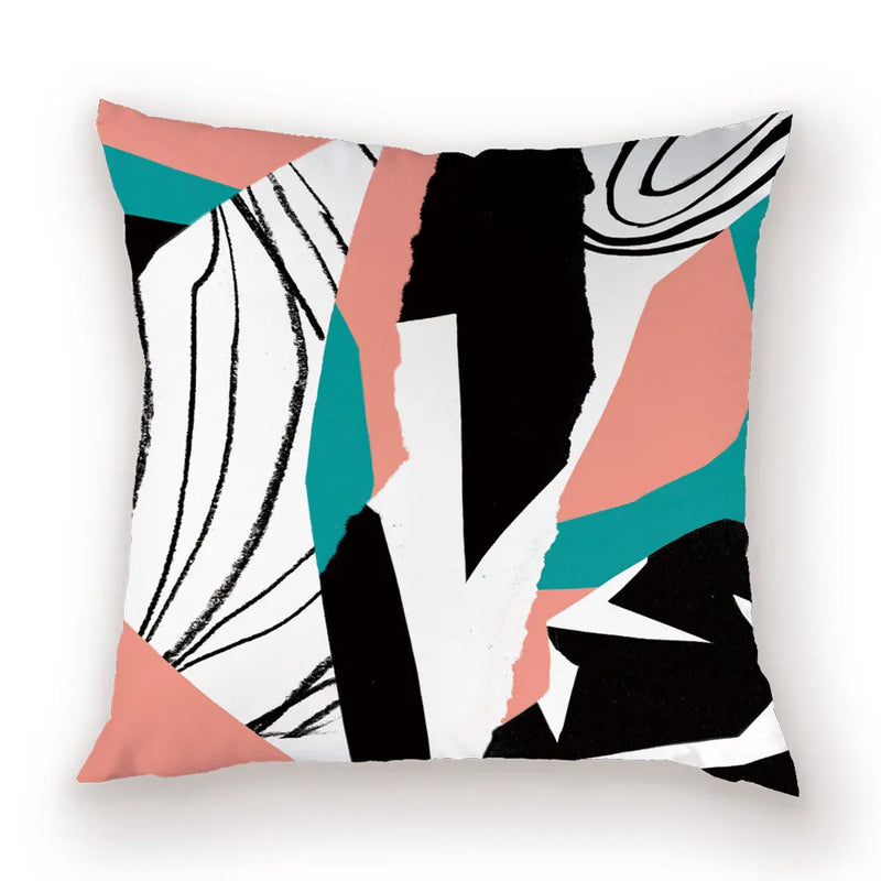 Axyaa Abstract Splice Pattern Pillow Case Bohemian Cushion Cover