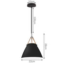 Axyaa Leather and Iron Finish Pendent Light Fixture for Home and Restaurant