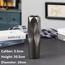 Axyaa Ceramic Black Vase: Handmade Fashion Tabletop Flower Vase for Home Décor