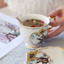 Axya Ceramic Jungle Animal Coffee Cup Set for Table Decoration