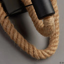 Axya Industrial Hemp Rope LED Wall Sconce - Vintage Loft Light Fixtures