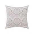 Daisy Floral Geometric Embroidery Pillow Cover 45x45cm Yellow Blue Soft Cozy