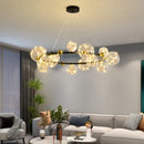 Axyaa Glass Ball LED Pendant Light - Gold/Black, Nordic Style Home Decor