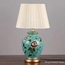 Axyaa Ceramic Desk Lamp - LED Table Light for Living Room, Bedroom, and Study