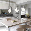 Axya Modern Moon Round LED Pendant Lights for Home Decoration and Indoor Lighting