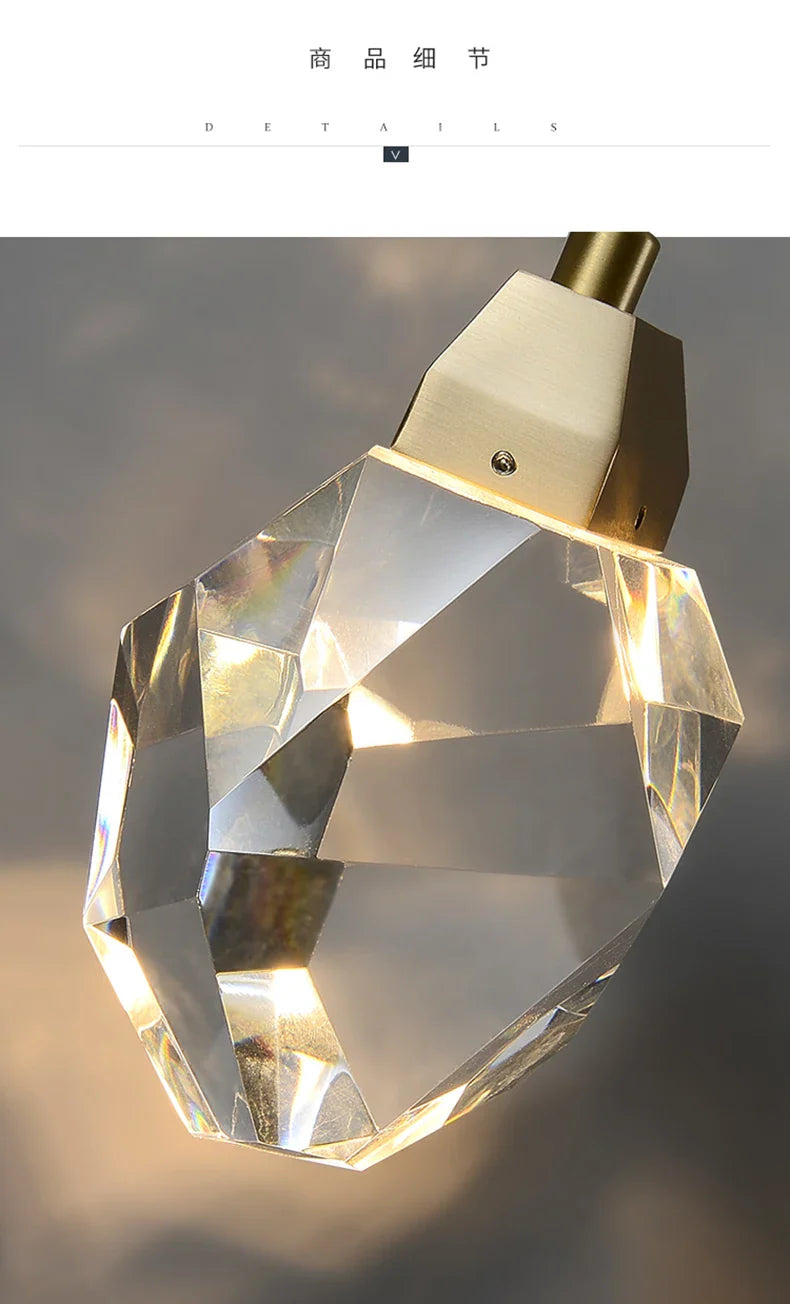 Nordic Crystal Wall Lamp Sconce for Axyaa: Modern Golden Light Fixture