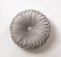 Velvet Round Cushion 40x40cm, Pink/Blue, Home Decor for Sofa, Chair, Car - Axyaa Brand