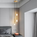 Axyaa Gold Pendant Light: Luxury Bedroom Bar Hanging Lamp, 6W Warm White LED