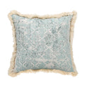 Axyaa Green Tassel Cotton Linen Pillow Cover for Retro Home Decor