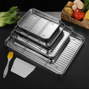 Axyaa Stainless Steel Baking Pan BBQ Grid Food Storage Tray Bakeware