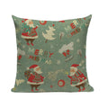 Axyaa Merry Christmas Decor Pillow Cover Set 45x45cm Linen Noel Cushion Cases
