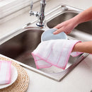 Axyaa Microfiber Scouring Pad Dish Cleaning Cloth Set of 10