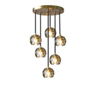 Axyaa Crystal Rope Chandelier for Duplex Attic, Contemporary Staircase & Cafe Decor