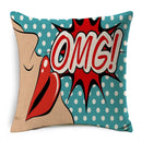 Axyaa POP Art Pineapple Throw Pillow Cover - Modern Decorative Cushion