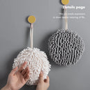 Axyaa Soft Velvet Hand Towel Ball - Super Absorbent Bathroom Kitchen Accessory