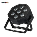 Axyaa 7X12W RGBW / 7x18W RGBWA+UV LED Flat Par Light - Ultra-Quiet, Portable Brightness