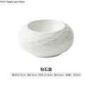 Axya White Ceramic Round Bowl for Hotel & Restaurant Tableware