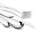 Axyaa 18/10 Stainless Steel Flatware Set - Knife Fork Spoon Cutlery Tableware