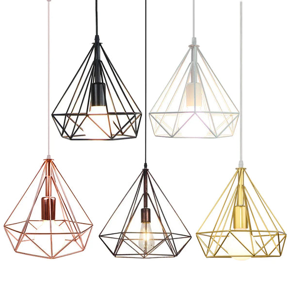 Axya Industrial Loft Cage Pendant Light Home Decor Lighting Fixture