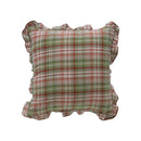 Axyaa Fringed Coffee Black Yellow Green Cotton Cushion Cover 45x45cm Home Decor