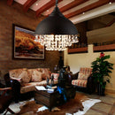 Axyaa Vintage Iron Crystal Chandelier Pendant Lamp