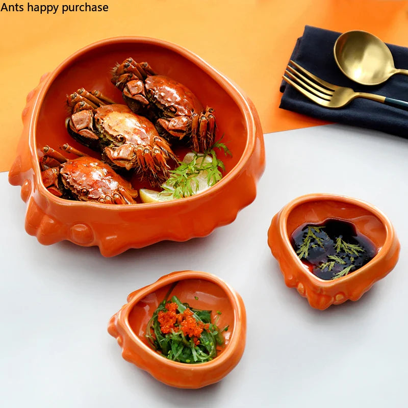 Axya Crab Bowl Dinner Set - Ceramic Tableware for Hotel & Restaurant Settings