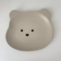 Axyaa Kawaii Bear Ceramic Bowl Plate Set for Kitchen Utensils and Tableware