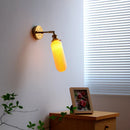 Axyaa Ceramic LED Wall Sconce with Knob Switch - Modern Bedroom Bathroom Mirror Light