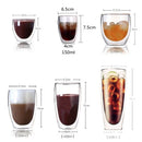Axya Double Wall Shot Glass Set - Handmade Heat-resistant Tumblers for Wine, Beer, Whiskey