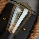 Axya Industrial Hemp Rope LED Wall Sconce - Vintage Loft Light Fixtures