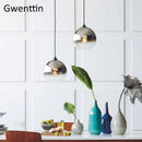 Axyaa Modern Gold Glass Pendant Light for Living Room Bedroom Kitchen.