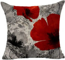 Axyaa Red Poppy Watercolor Cushion Cover