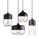 Axyaa Loft Glass Pendant Lamp: Nordic Style LED Lighting Fixture for Home and Commercial Spaces