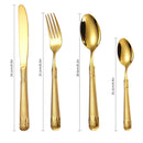 Axyaa Retro Wheat Ears Cutlery Set - Stainless Steel Steak Knife Fork Spoon Teaspoon