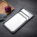 Axyaa Stainless Steel Food Storage Trays Sausage Bread Fruit Plate Shallow Pans