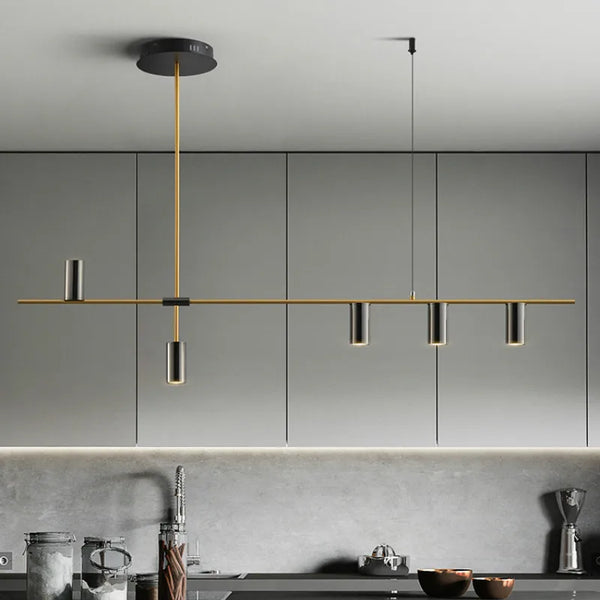 Axyaa Minimalist Black Chandelier for Luxurious Dining Room