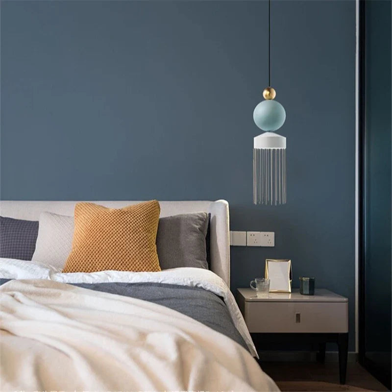 Axyaa Nordic Italian Tassel Pendant Lights - Modern Bedroom Restaurant Hanging Lamp