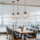 Axyaa Glass Ball Pendant Light Industrial Hanging Lamp Retro Loft Decor Fixtures