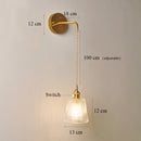Axyaa Modern Glass Wall Lamp Sconce for Bedroom Decor, LED Bedside Light