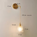 Axyaa Glass Wall Lamp LED Sconce for Bedroom, Modern Mounted Bedside Light