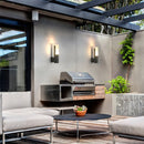 Axyaa Crystal LED Outdoor Wall Light: Waterproof Aluminum Fixture for Garden, Porch, and Indoor Decor